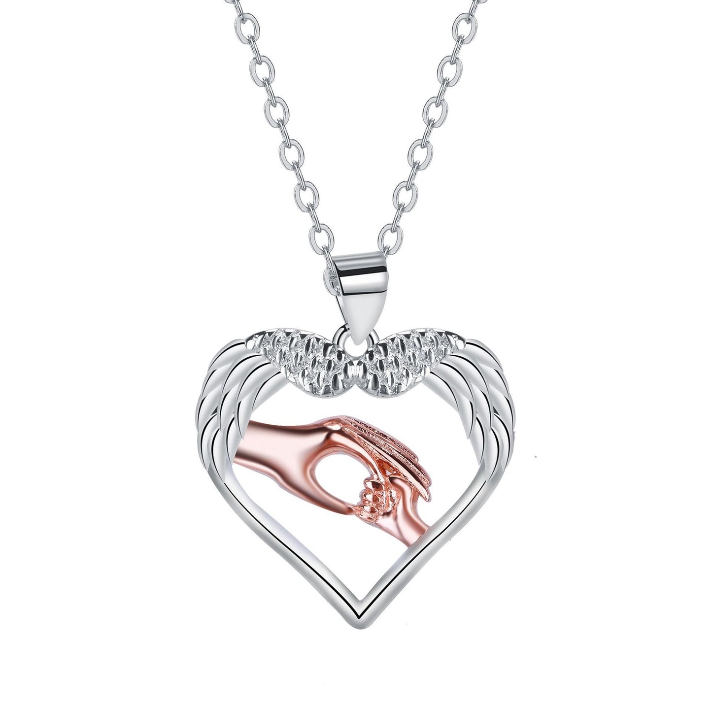 Original High-End Parent-Child Handshake Necklace