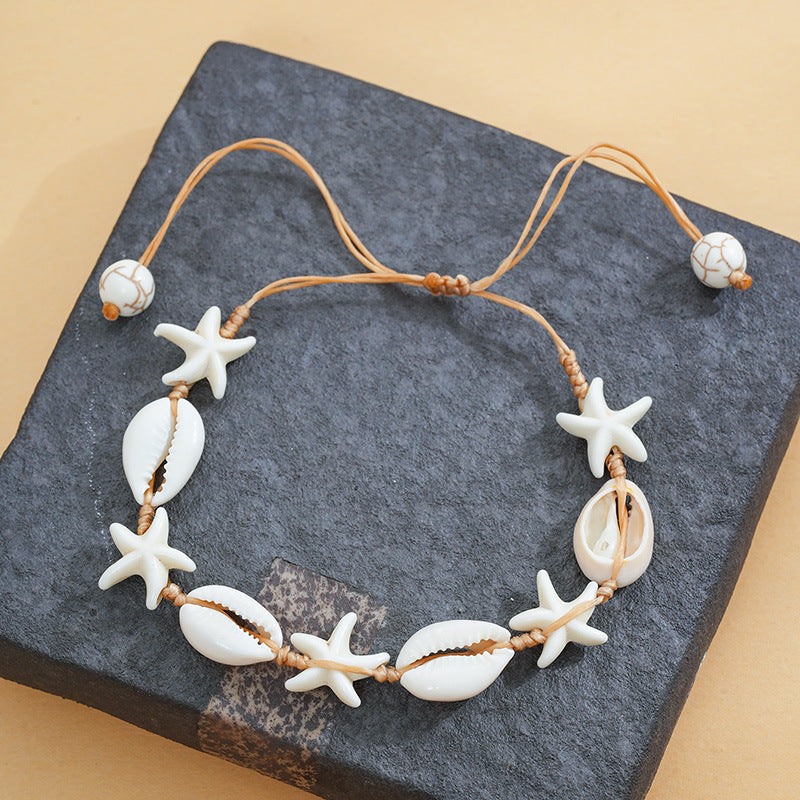Hand-woven Starfish Shell Bracelet